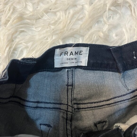 FRAME The Alix in Flaunt Skinny Jeans Dark Wash Blue 26 or 2 - Picture 6 of 9